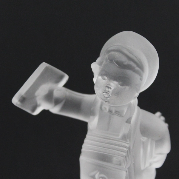 Goebel Crystal Collection Lead Crystal Postman Figurine By M J Hummel 4" Retired