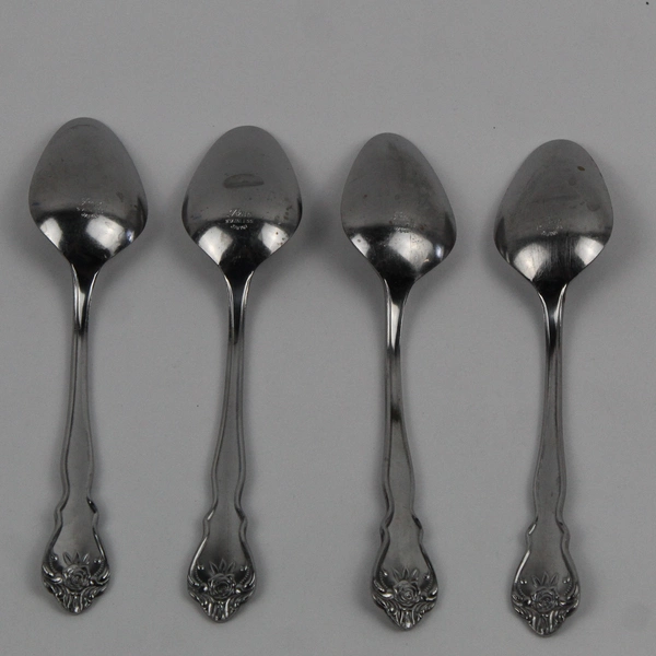 Set of 4 Rose by MSI Stainless Japan 7.5" Soup Spoons