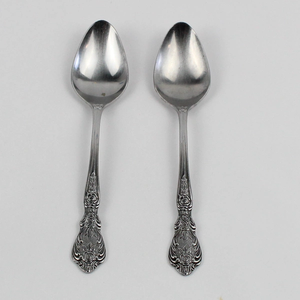 Set of 2 Rose by MSI Stainless Japan 7.5" Soup Spoons