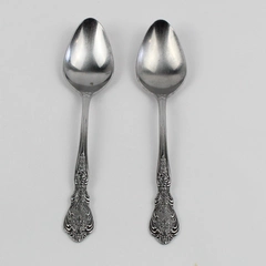Set of 2 Rose by MSI Stainless Japan 7.5" Soup Spoons