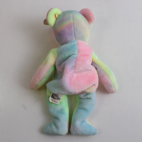 TY Beanie Babies B.B. Bear 1999 Ty Dye Pastel Birthday Bear With Tag Plush Toy