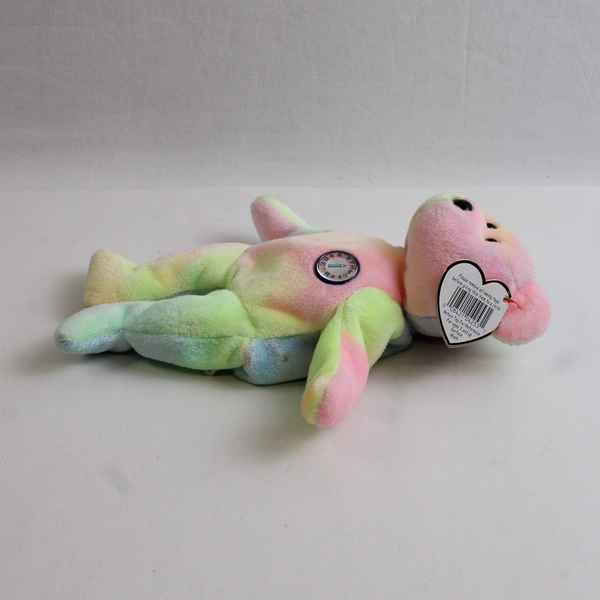 TY Beanie Babies B.B. Bear 1999 Ty Dye Pastel Birthday Bear With Tag Plush Toy