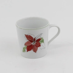 Vintage Block Spal Watercolors Poinsettia Demitasse Cup Portugal