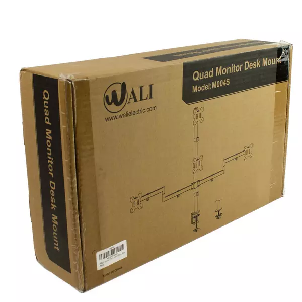 WALI Quad Monitor Desk Mount - Heavy Duty 4-Display Stand, Black