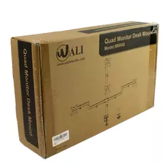 WALI Quad Monitor Desk Mount - Heavy Duty 4-Display Stand, Black