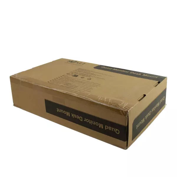 WALI Quad Monitor Desk Mount - Heavy Duty 4-Display Stand, Black