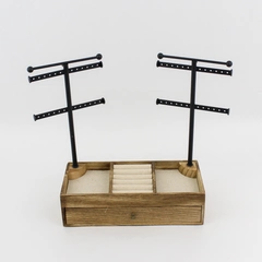 3 Piece Miratino Jewelry Organizer Wood And Wrought Iron