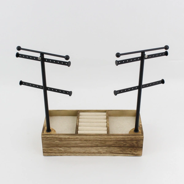 3 Piece Miratino Jewelry Organizer Wood And Wrought Iron