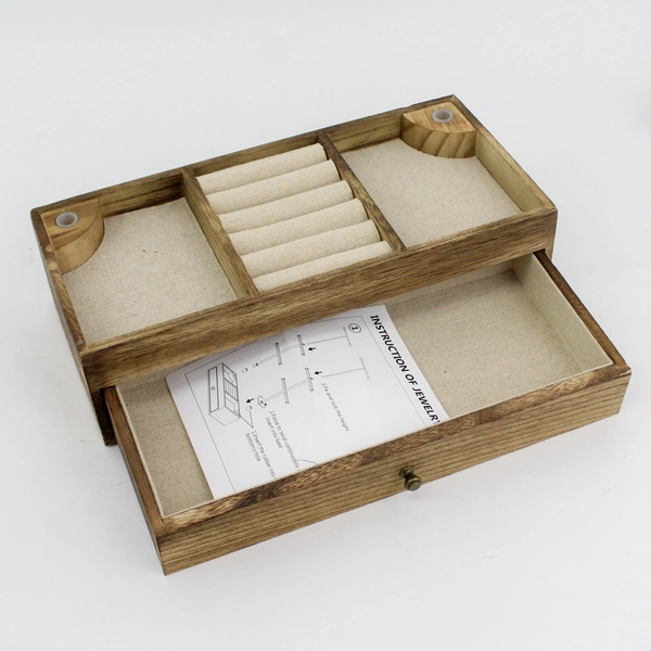 3 Piece Miratino Jewelry Organizer Wood And Wrought Iron