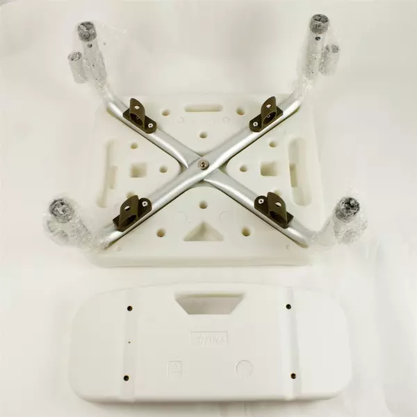 Drive Medical 12445KD-1 Knockdown Bath Bench w/ Back & Removable Padded Arms