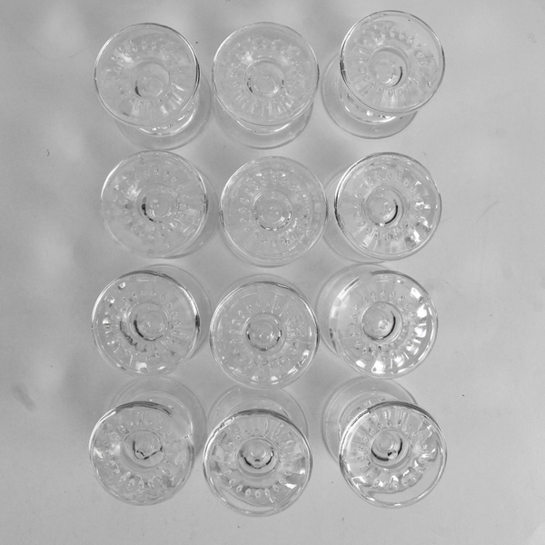Lot Of 12 Letine Matching Clear Glass Candlestick Holders 2.5" Tall