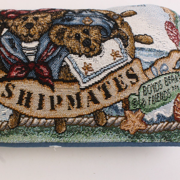 Boyds Bears Shipmates Nautical Beach Themed Tapestry Throw Pillow 12"