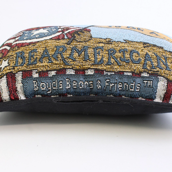 Boyds Bears Proud To Be A Bearmerican Patriotic Tapestry Throw Pillow 12"