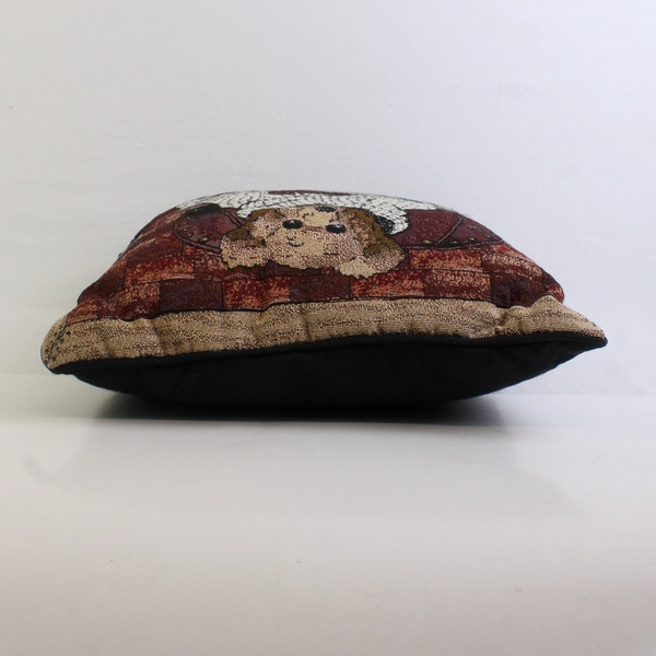 Boyds Bears How Do I Love You Square Tapestry Throw Pillow 16"