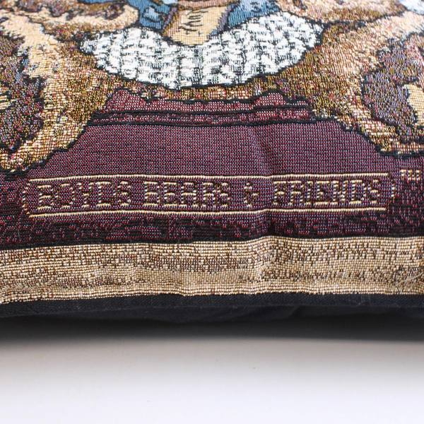 Boyds Bears How Do I Love You Square Tapestry Throw Pillow 16"