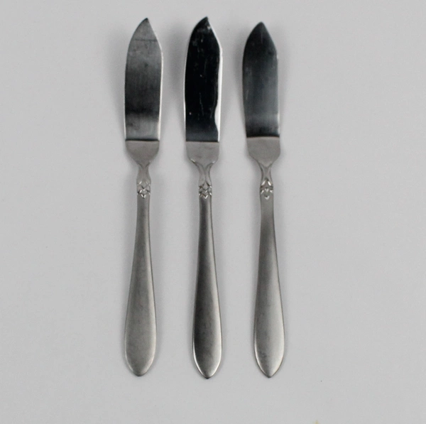 Set of 3 Oneida Simba 18/0 Stainless Steel Butter Knives