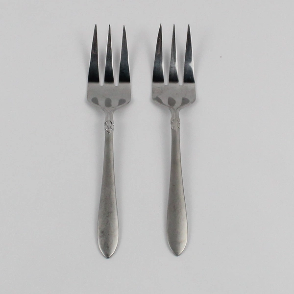 Set of 2 Oneida Simba 18/0 Stainless Steel Meat Serving Forks