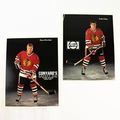 Lot of 2 Portland Winterhawks 8x10 Photos Colin Foley Dean Dorchak Vintage