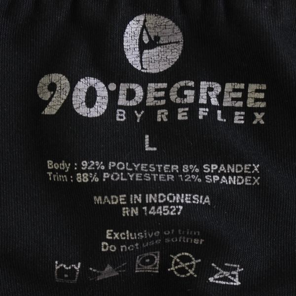 90 Degree by Reflex Women's Cropped Leggings Size L Black Gray Activewear