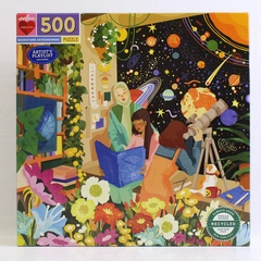500 PC eeBoo Jigsaw Puzzle "BOOKSTORE ASTRONOMERS" Complete  