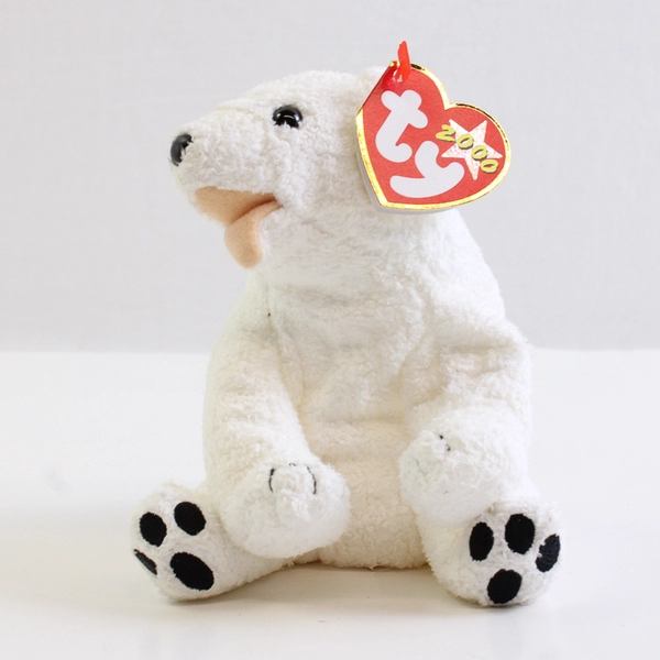 TY Beanie Babies Aurora 2000 White Polar Bear With Tag Plush Doll Toy