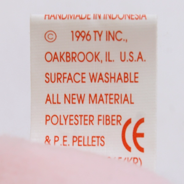 TY Beanie Babies Hoppity 1996 Pink Pastel Bunny Rabbit With Tag Plush Doll Toy