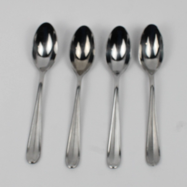 Lot of 4 Oneida Silver Wagner Pattern 18/10 Stainless Oval Shaped Soup Spoons 7"