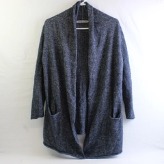 Athleta Women's M Blue Cabrillo Cardigan Open Knit Long Sleeve Sweater