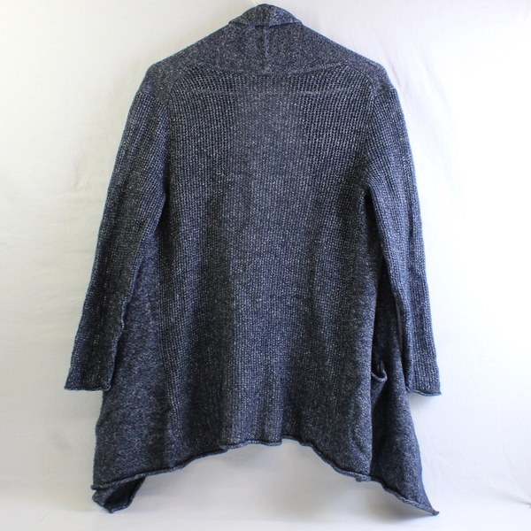 Athleta Women's M Blue Cabrillo Cardigan Open Knit Long Sleeve Sweater