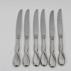 Lot Of 6 Oneida Silver Aquarius (Stainless) Flatware Dinner Knives 10" Long