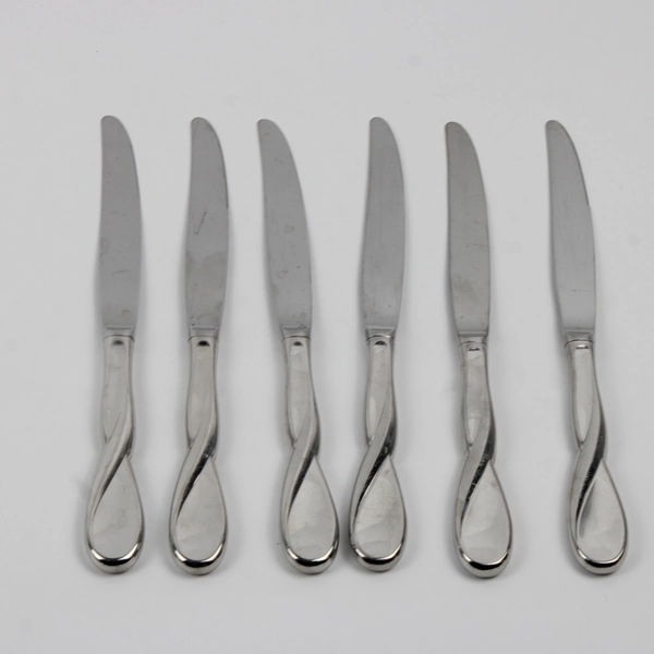 Lot Of 6 Oneida Silver Aquarius (Stainless) Flatware Dinner Knives 10" Long