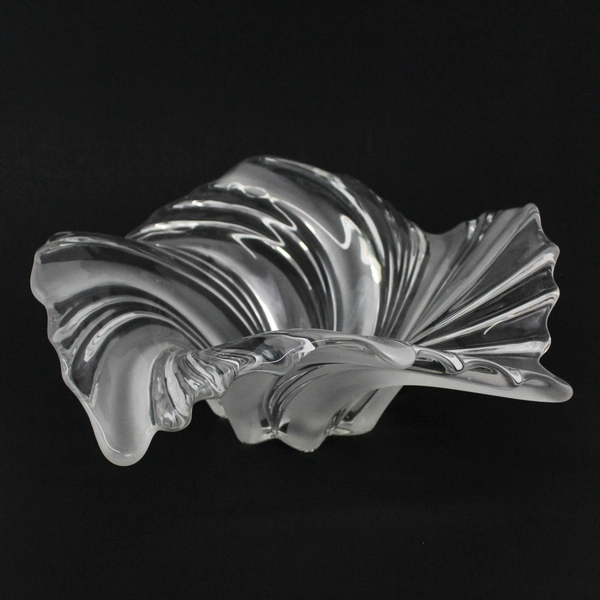 MIKASA Belle Epoque Swirl Wave Lead Crystal Centerpiece Bowl 12"