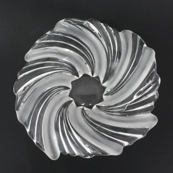 MIKASA Belle Epoque Swirl Wave Lead Crystal Centerpiece Bowl 12"