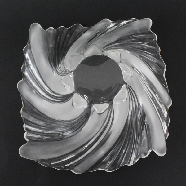 MIKASA Belle Epoque Swirl Wave Lead Crystal Centerpiece Bowl 12"