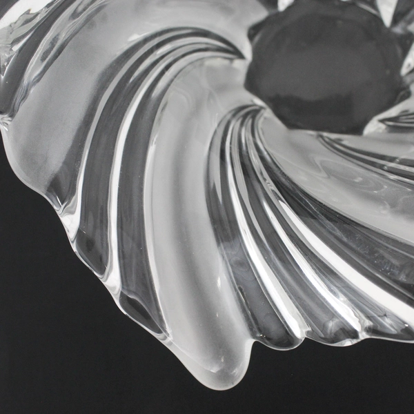 MIKASA Belle Epoque Swirl Wave Lead Crystal Centerpiece Bowl 12"