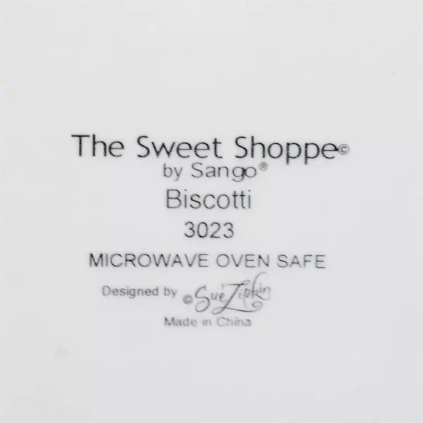 Lot of 2 The Sweet Shoppe By Sango Sue Zipkin Dinner Plates Biscotti 3023