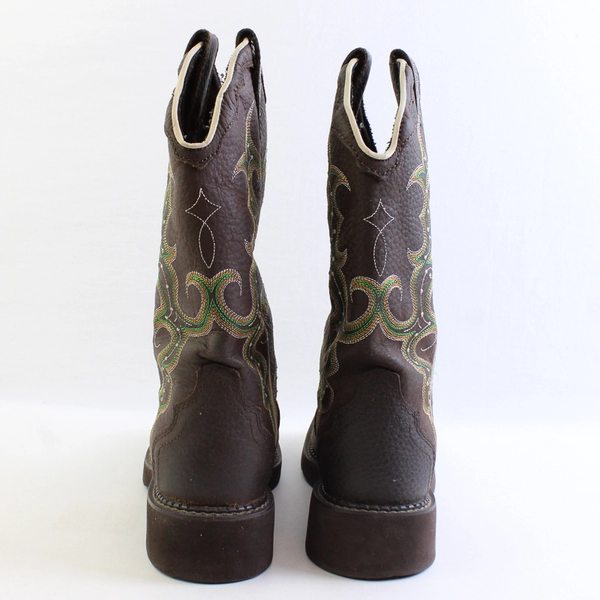 Justin Gypsy Women's 8B Brown Leather Western Square Toed Boots 11"