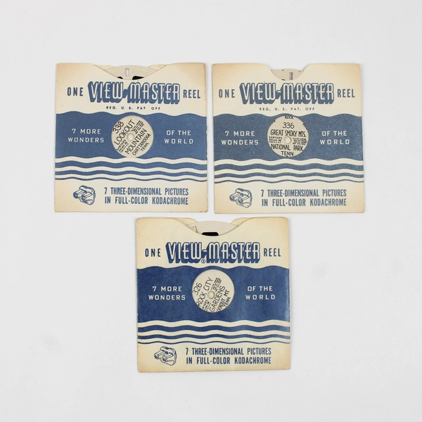 Lot of 3 View-Master Reels Lookout Mt Rock City Gardens Great Smoky Tennessee 