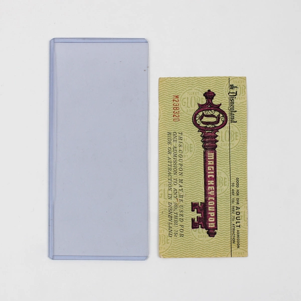 Vintage Disneyland One Adult Admission Magic Key Coupon 1960s