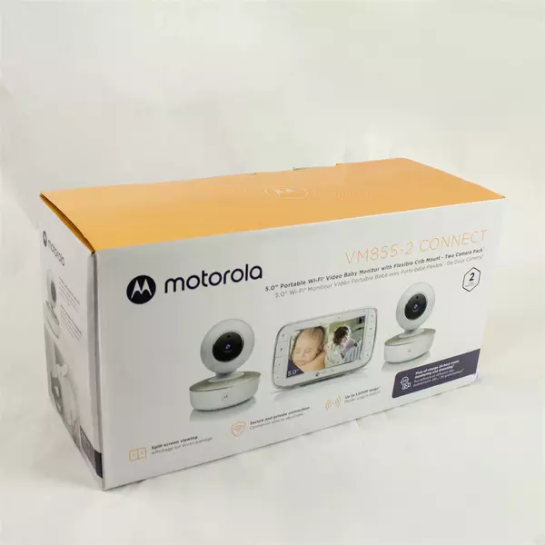 Motorola VM855 5.0 Portable Wi‑Fi Video Baby Monitor w/ Flexible Crib Mount