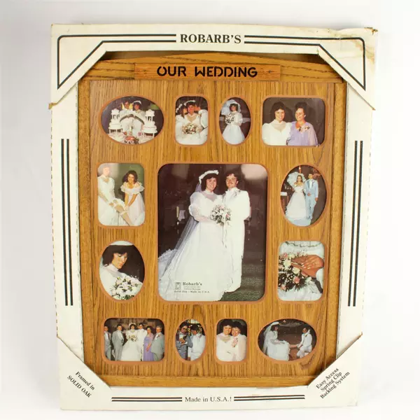 Robarb's Our Wedding Solid Oak Collage Photo Frame New 24.5x20 in