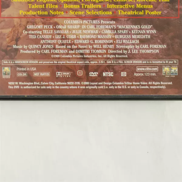 MacKenna's Gold DVD Western Classics 