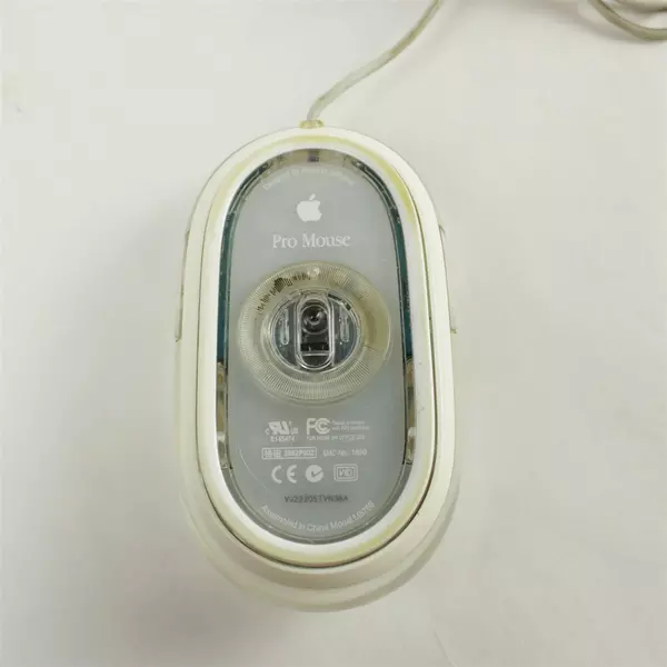 Vintage Apple Pro Mouse M5769 Clear White USB Tested Works Translucent