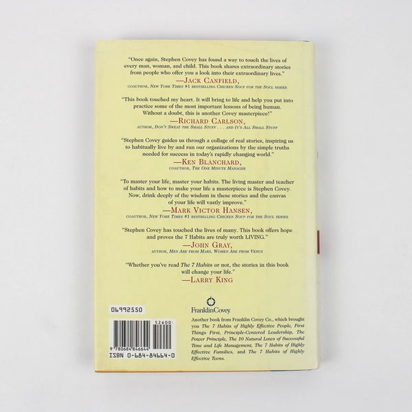 Living the 7 Habits Stories of Courage and Inspiration Stephen Covey 1999 HC DJ