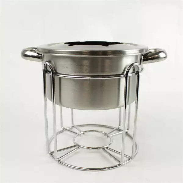 Stainless Steel Fondue Set - Compact Fondue Pot