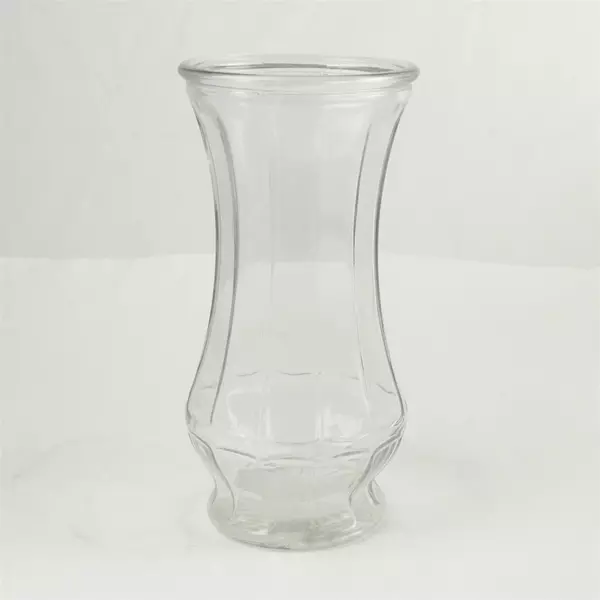 Clear Hourglass Glass Vase 10in Modern Centerpiece Home Decor