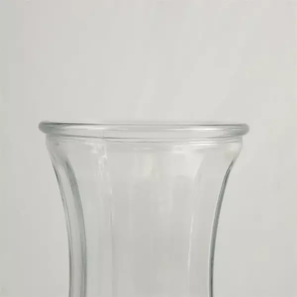 Clear Hourglass Glass Vase 10in Modern Centerpiece Home Decor