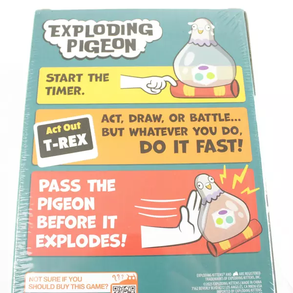 Exploding Pigeon Party Game - Fast-Paced Card Game - New Sealed