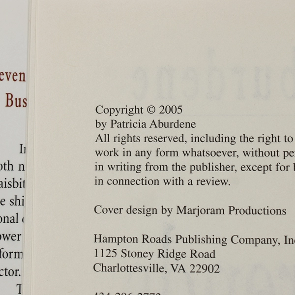 Megatrends 2010 The Rise of Conscious Capitalism Patricia Aburdene 2005 HC DJ