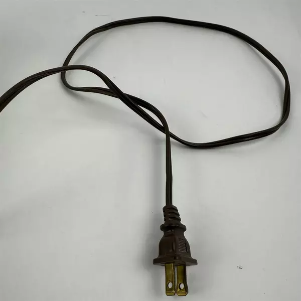 Set of 2 Vintage Etched Victorian Glass Spear Prism Table Lamps Brass 